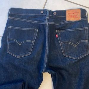 White Oak Cone Mills Levi’s 505 selvedge indigo denim jeans USA 34x34 selvage